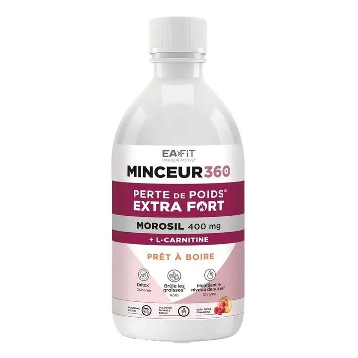 Minceur 360 morosil goût pêche framboise Eafit - flacon de 500ml