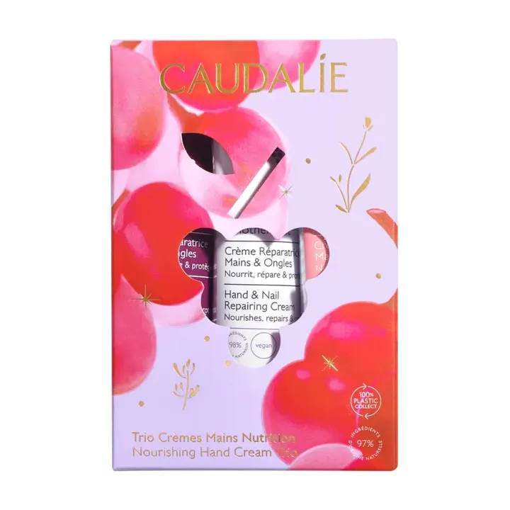 Trio crèmes mains nutrition Caudalie - coffret de 3 tubes