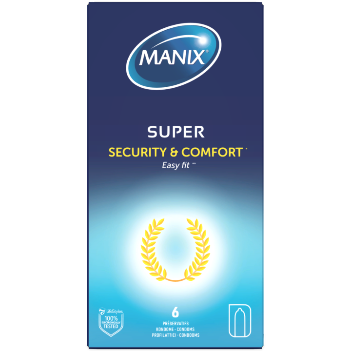 Préservatifs Super Manix - boîte de 6 préservatifs