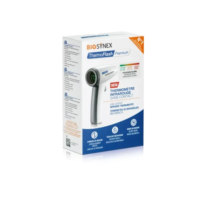 Thermomètre médical sans contact exacto termoflash Biosynex - un thermomètre