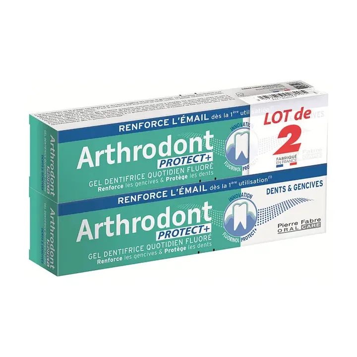 Arthrodont Protect+ dentifrice fluoré - lot de 2 tubes de 75ml