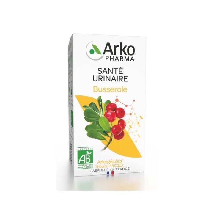 Arkogélules santé urinaire busserole bio Arkopharma - boite de 45 gélules