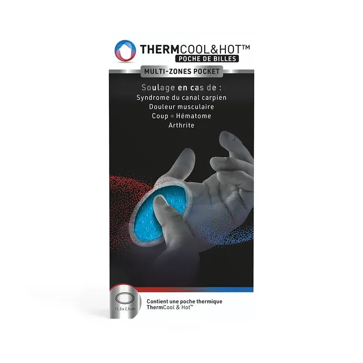 Thermocool&hot poche de billes multi-zones pocket Bausch lomb - poche de billes 11,5x7,5cm
