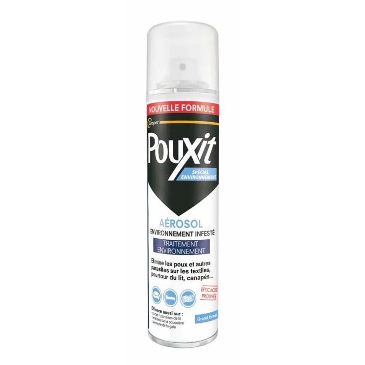 Pouxit aérosol spécial environnement infesté - spray de 250ml