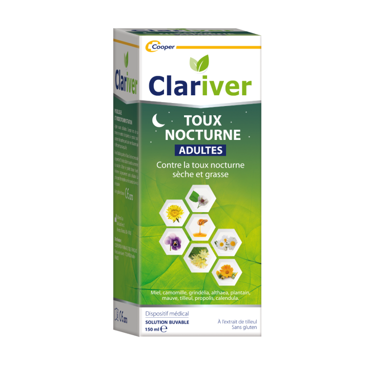 Clariver Toux nocturne adultes Cooper - flacon de 150 ml