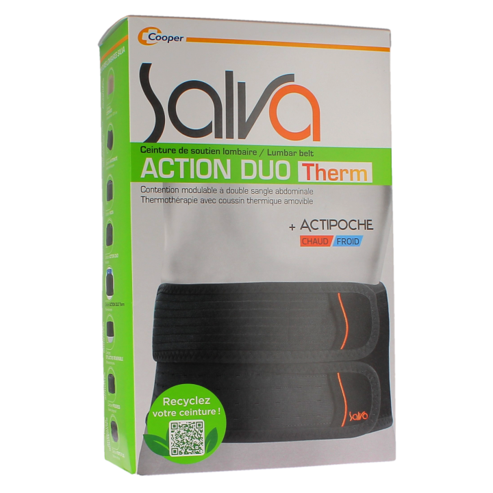 Salva action duo therm Cooper - une ceinture + actipoche chaud/froid