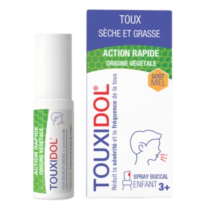Touxidol spray toux sèche et grasse goût miel dès 3 ans PediAct - spray de 20ml
