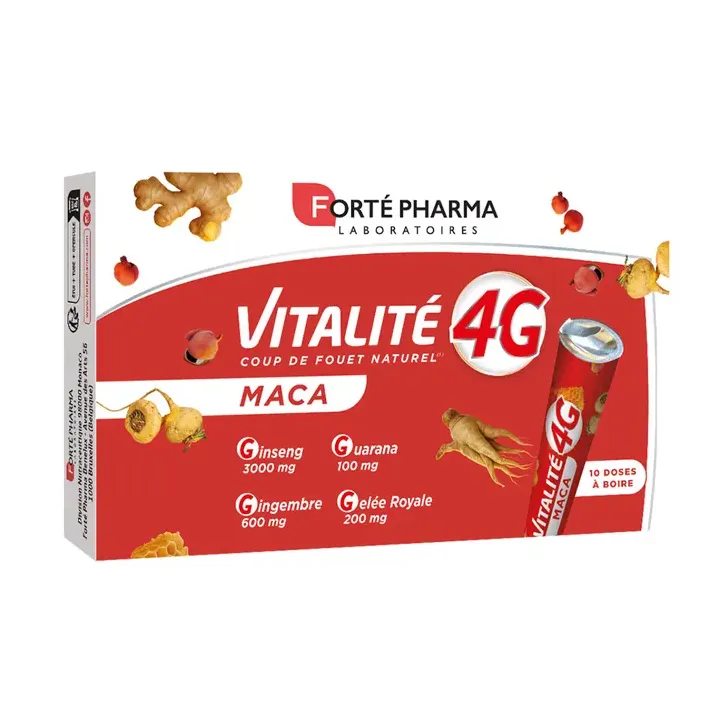 Vitalité 4G MACA Forté Pharma - boite de 10 doses à boire