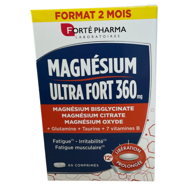 Magnésium ultra fort 360mg Forté Pharma - boite de 60 comprimés