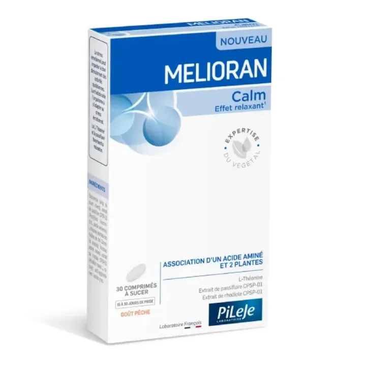 Melioran Calm effet relaxant Pileje - boite de 30 comprimés à sucer