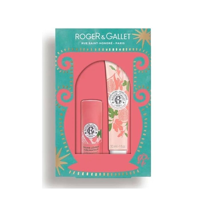 Coffret baume lèvres et crème mains Fleur de figuier Roger & Gallet - coffret de 2 produits