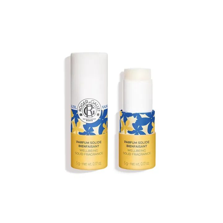 Parfum solide bienfaisant vanille soleil Roger & Gallet - stick de 5g