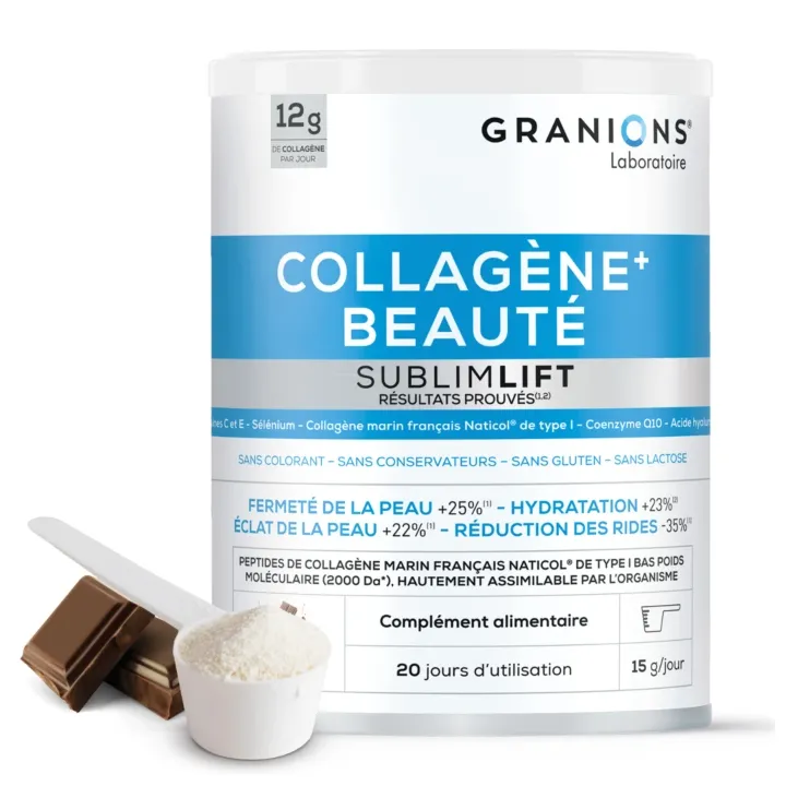 Collagène+ beauté Sublimlift goût chocolat Granions - pot de 300g