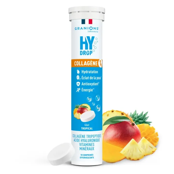 Hydrop Collagène 1g tropical Granions - tube de 18 comprimés effervescents