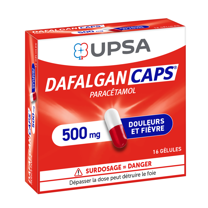 Dafalgan Caps 500 mg - boîte de 16 gélules