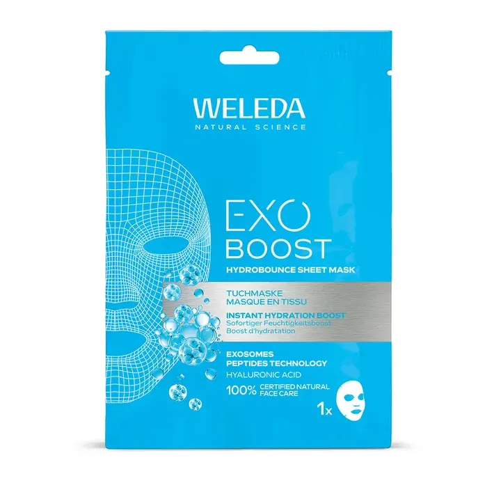 Exo Boost Hydrobounce masque en tissu Weleda - un masque