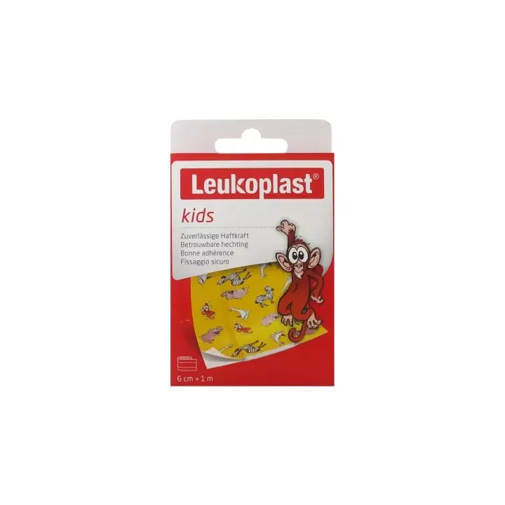 Leukoplast bande pansement kids Zoo BSN Médical - une bande 6cm x 1m