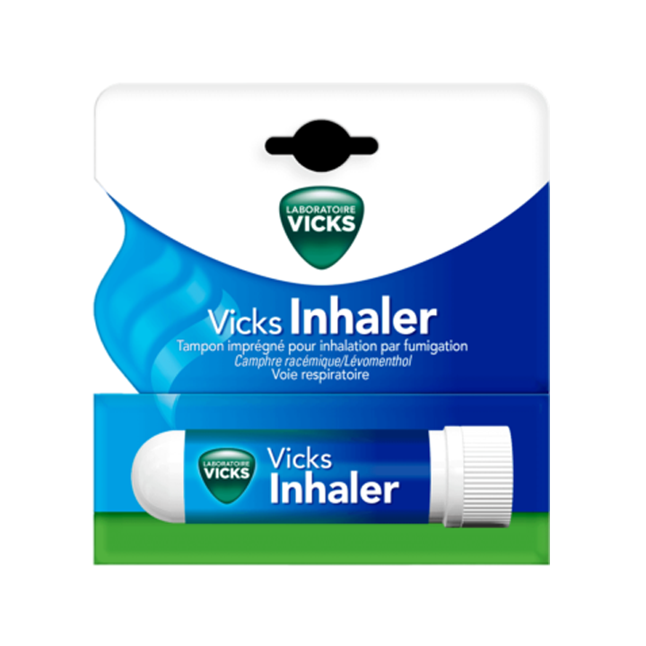 Vicks inhaler tampon imprégné pour inhalation par fumigation - boîte de 1 tampon