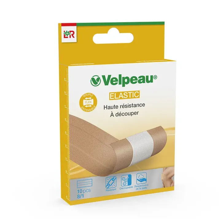Elastic pansements bandes découpables Velpeau - boite de 10 pansements 8x10cm