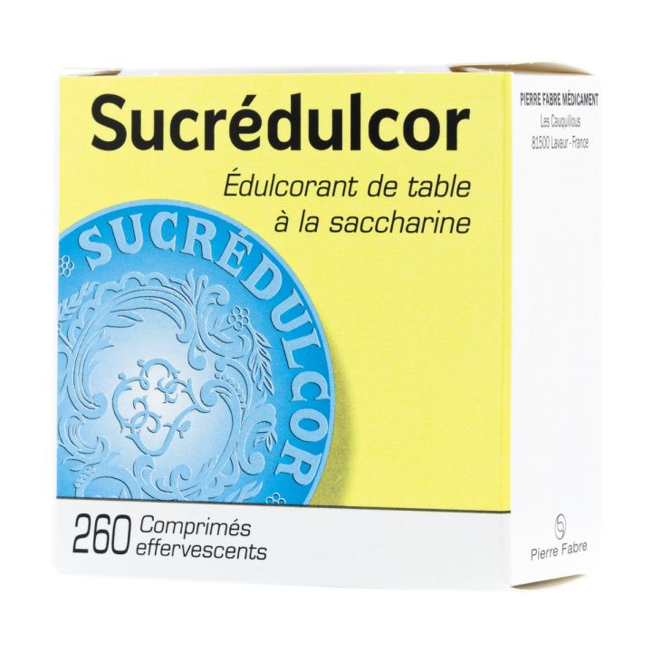 Édulcorant de table à la saccharine sucrédulcor Pierre Fabre - boite de 260 comprimés effervescents