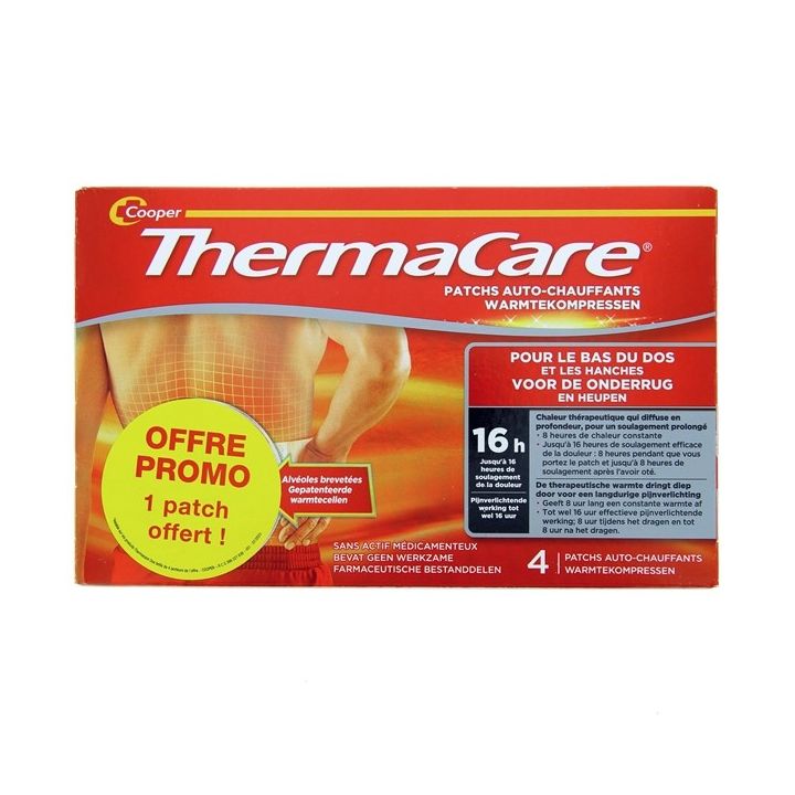 Thermacare patchs auto-chauffants Cooper - boite de 4 patchs