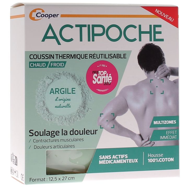 Actipoche Coussin thermique argile multizones Cooper - un coussin