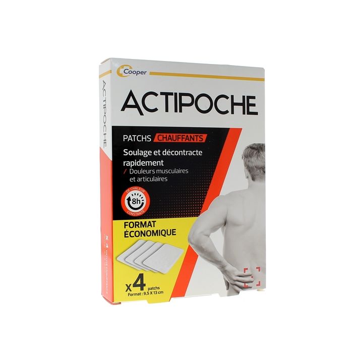 Actipoche Patch chauffant douleurs musculaires Cooper - boite de 4 patchs