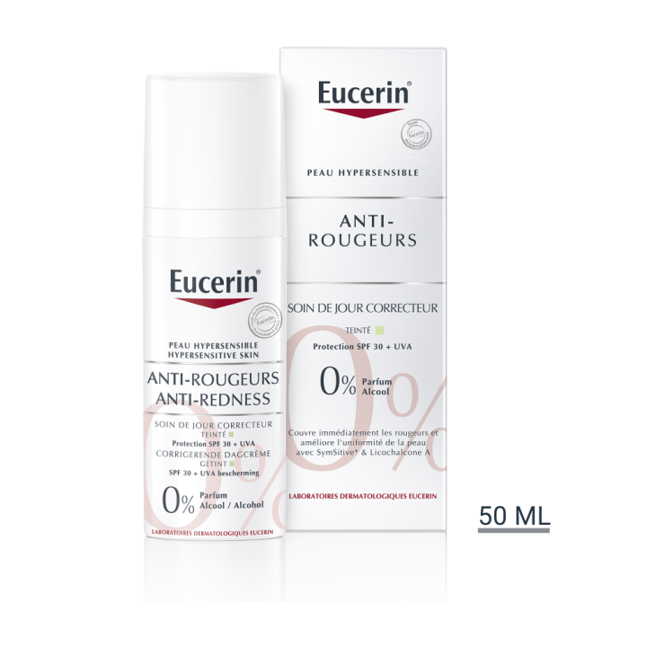 Anti-rougeurs Soin de jour correcteur SPF25+ teinté Eucerin - flacon de 50 ml