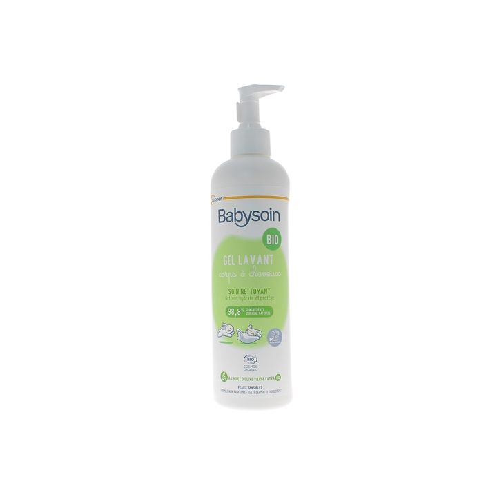 Babysoin Gel lavant corps et cheveux bio Cooper - flacon-pompe de 500ml