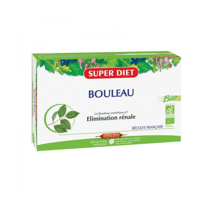 Bouleau Bio Super Diet - 20 ampoules de 15 ml