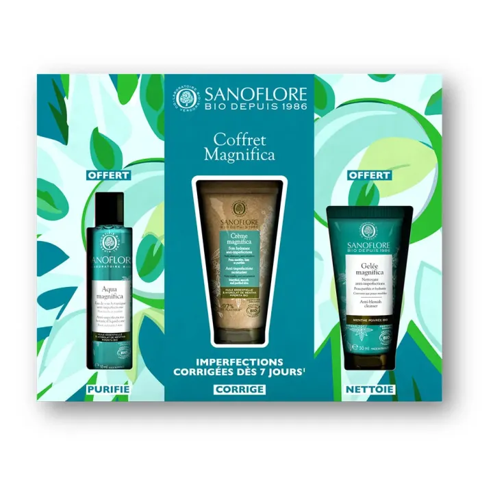 Coffret Magnifica anti-imperfections bio Sanoflore - coffret de 3 produits