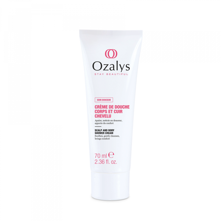 Crème de douche corps et cuir chevelu Ozalys - tube de 70ml
