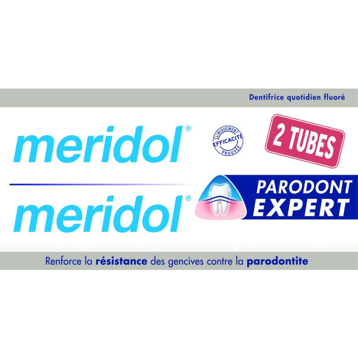 Dentifrice Parodont Expert Meridol - lot de 2 tubes de 75 ml