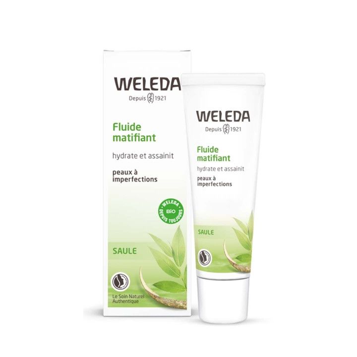 Fluide matifiant peaux à imperfections Weleda - tube de 30 ml