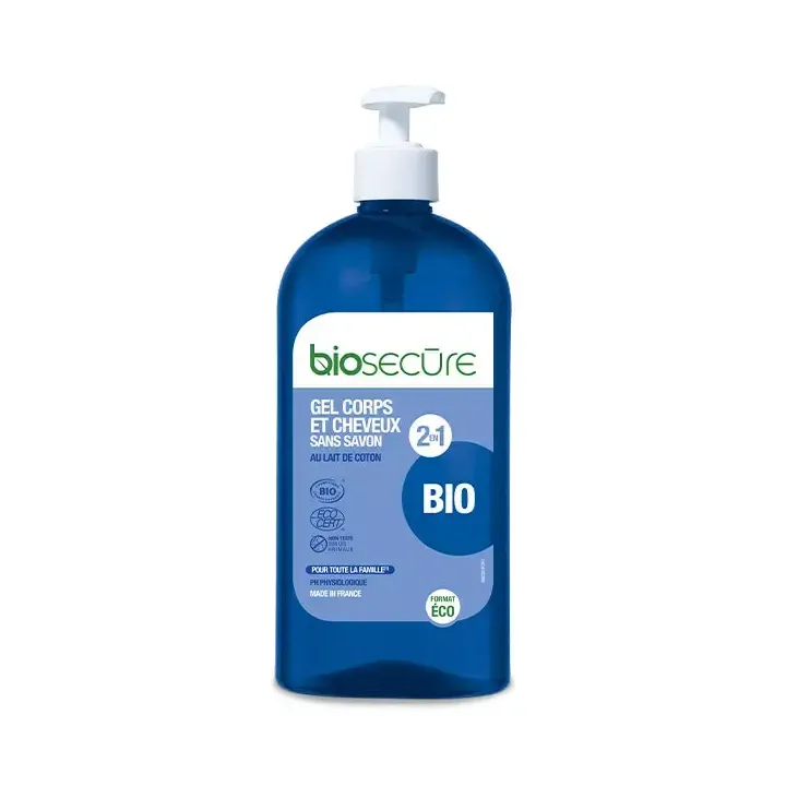 Gel lavant corps et cheveux Bio Secure - flacon-pompe de 730ml