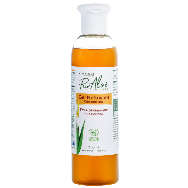 Gel nettoyant et démaquillant Bio Pur Aloé - flacon de 250 ml