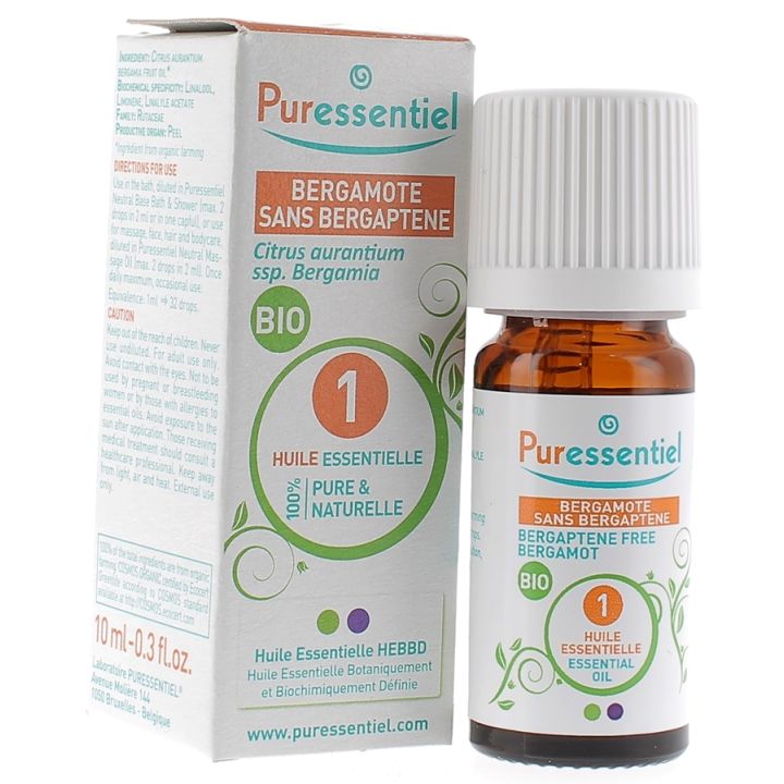 Huile essentielle bio Bergamote Puressentiel - flacon de 10 ml