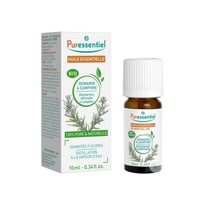 Huile essentielle bio Romarin à cinéole Puressentiel - flacon de 10 ml
