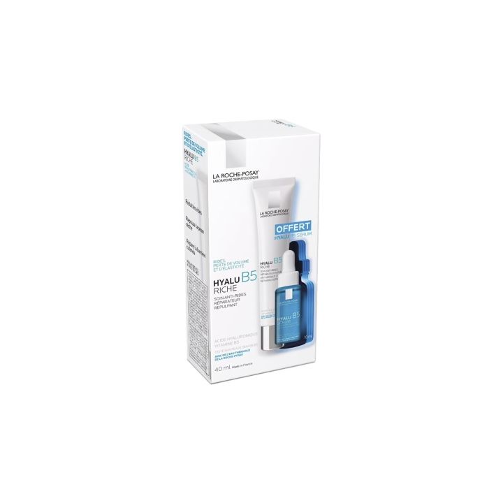 Hyalu B5 Coffret soin riche anti-rides réparateur repulpant + sérum offert La Roche-Posay - coffret de 2 produits