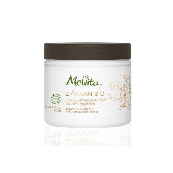 L'Argan Bio Huile en crème corps BIO Melvita - pot 175 ml