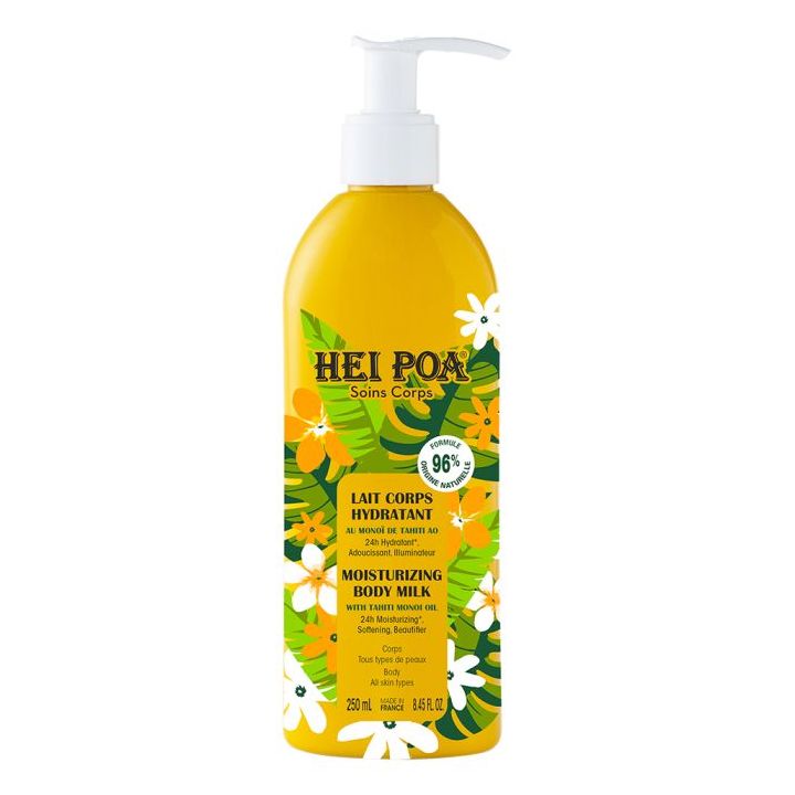 Lait corps hydratant au Monoï de Tahiti AO Hei Poa - flacon-pompe de 250ml