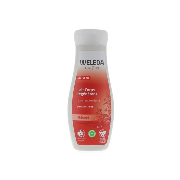 Lait corps régénérant grenade Weleda - flacon de 200 ml