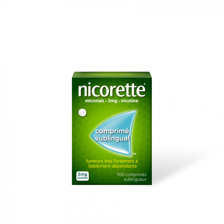Nicorette Microtab 2mg - 100 comprimés sublinguaux