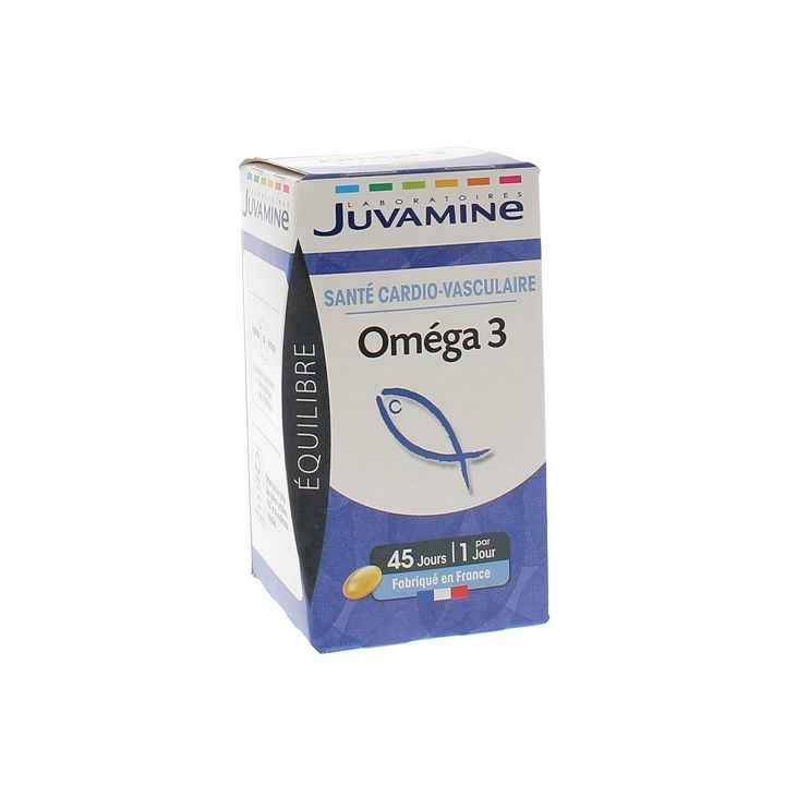 Oméga 3 Santé Cardio-Vasculaire Juvamine - boîte de 45 capsules