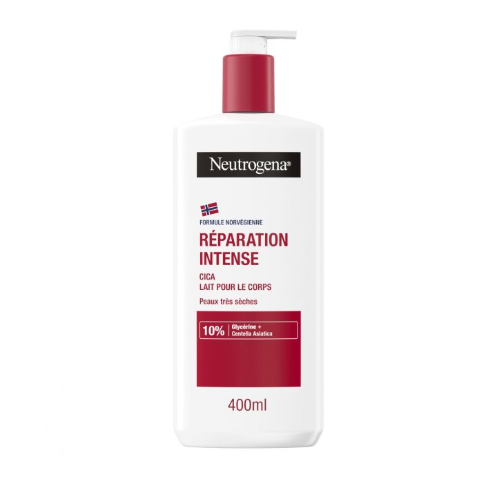 Réparation Intense Lait corps CICA Neutrogena - flacon-pompe de 400ml