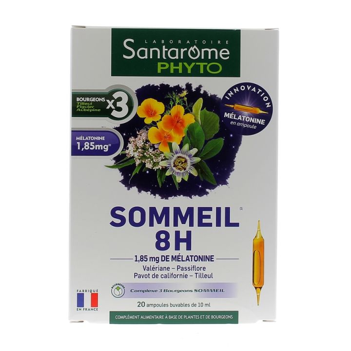 Sommeil 8h Santarome Phyto - 20 ampoules