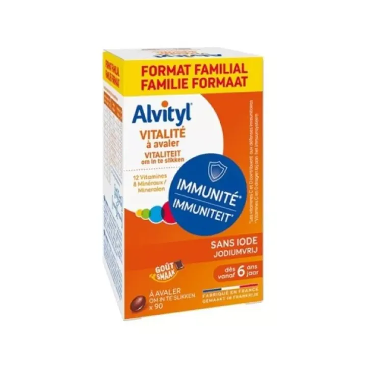 Vitalité à avaler Alvityl - boîte de 90 comprimés à avaler