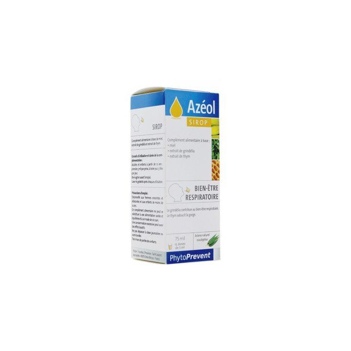 Azéol sirop Bien-être respiratoire PhytoPrevent - Boite de 15 doses de 5 ml