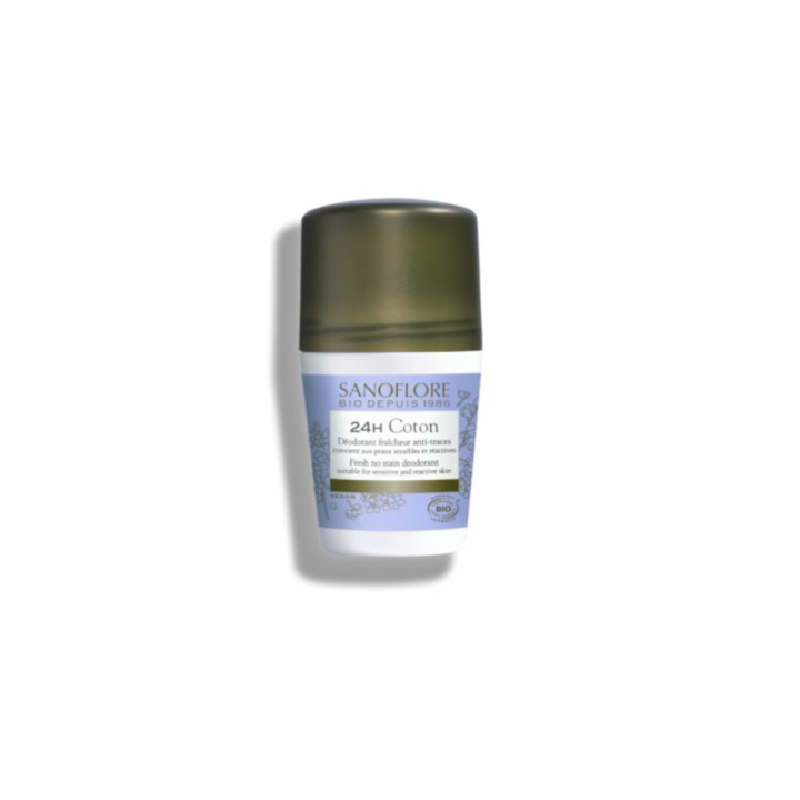 Déodorant 24h coton Sanoflore - roll-on de 50ml