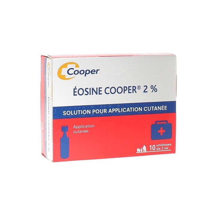 Eosine cooper 2% solution pour application cutanée - 10 unidoses de 2 ml
